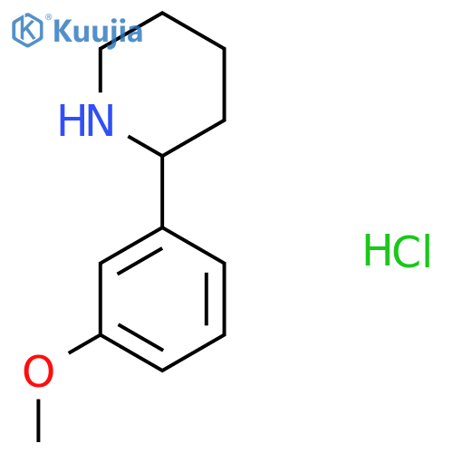 2-(3-Methoxyphenyl)piperidine hydrochloride structure
