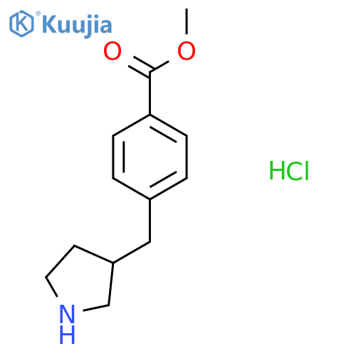 methyl 4-[(pyrrolidin-3-yl)methyl]benzoate hydrochloride structure