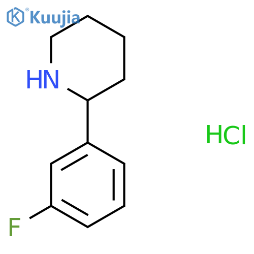 2-(3-Fluorophenyl)piperidine hydrochloride structure