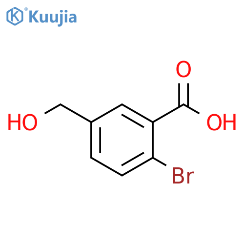 2-Bromo-5-(hydroxymethyl)benzoic acid structure