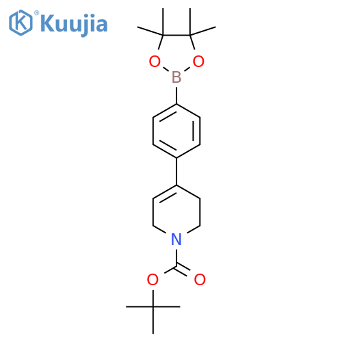 (4-(1-(tert-Butoxycarbonyl)-1,2,3,6-tetrahydropyridin-4-yl)phenyl)boronic acid pinacol ester structure