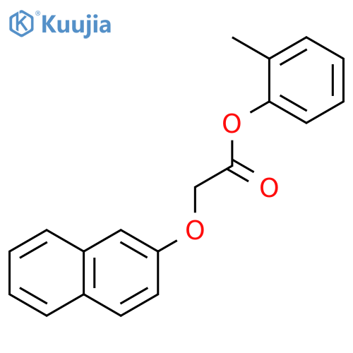Acetic acid, (2-naphthalenyloxy)-, 2-methylphenyl ester structure