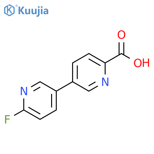6'-Fluoro-[3,3'-bipyridine]-6-carboxylic acid structure