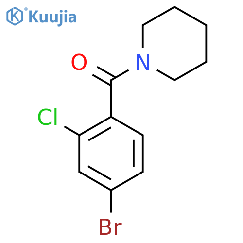 1-Bromo-3-chloro-4-(piperidinocarbonyl)benzene structure
