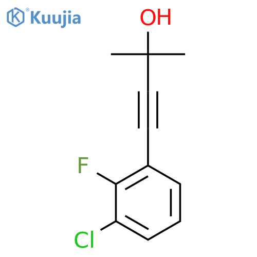 4-(3-Chloro-2-fluorophenyl)-2-methylbut-3-yn-2-ol structure