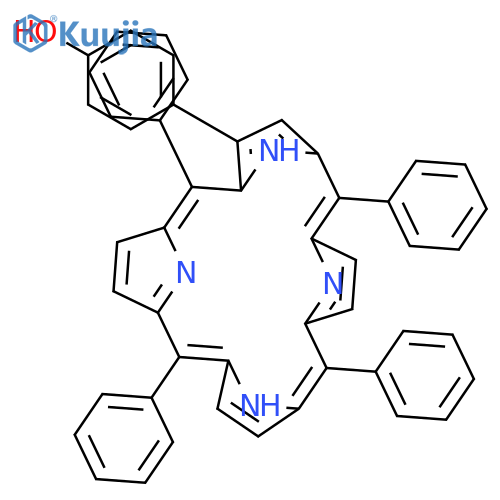 Phenol, 4-(5,10,15,20-tetraphenyl-21H,23H-porphin-2-yl)- structure