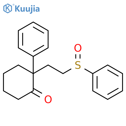 Cyclohexanone, 2-phenyl-2-[2-(phenylsulfinyl)ethyl]- structure