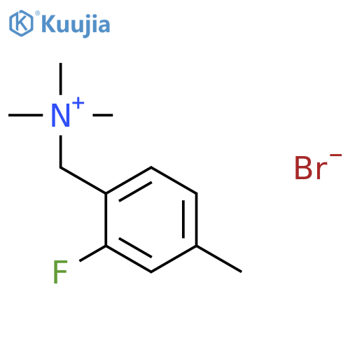 Benzenemethanaminium, 2-fluoro-N,N,N,4-tetramethyl-, bromide structure