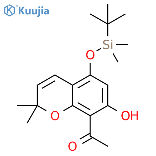 Ethanone, 1-[5-[[(1,1-dimethylethyl)dimethylsilyl]oxy]-7-hydroxy-2,2-dimethyl-2H-1-benzopyran-8-yl]- structure