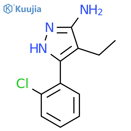 3-(2-chlorophenyl)-4-ethyl-1H-pyrazol-5-amine structure