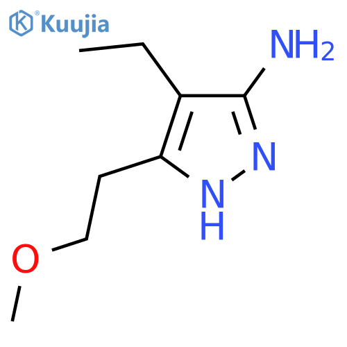 4-ethyl-3-(2-methoxyethyl)-1H-pyrazol-5-amine structure