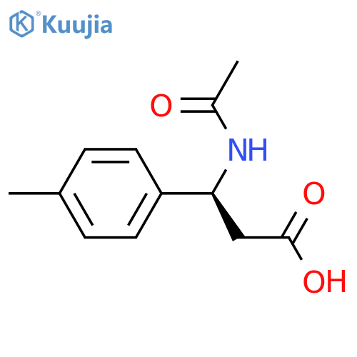 (3S)-3-acetamido-3-(4-methylphenyl)propanoic acid structure