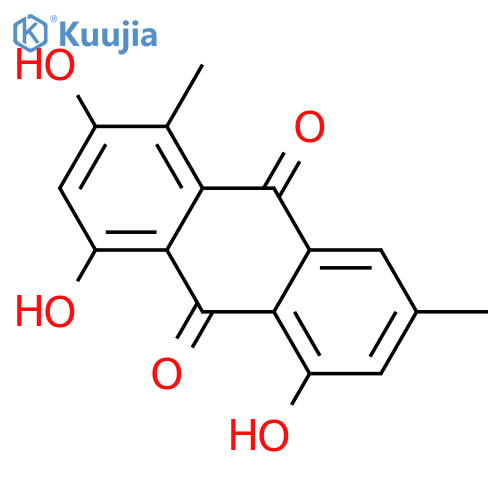 2,4,5-Trihydroxy-1,7-dimethylanthraquinone structure
