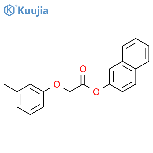Acetic acid, (3-methylphenoxy)-, 2-naphthalenyl ester structure