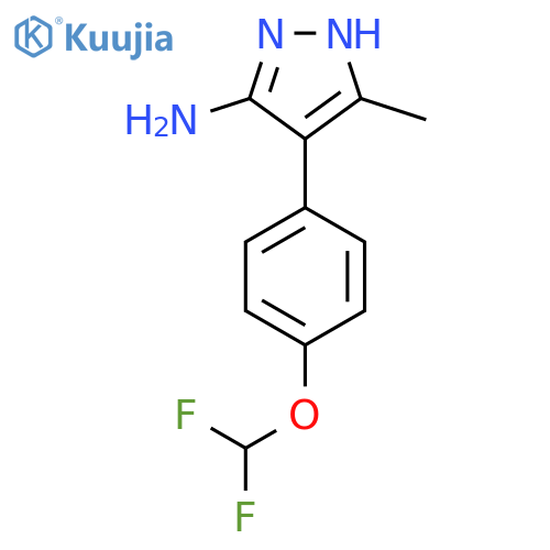 4-4-(Difluoromethoxy)phenyl-3-methyl-1H-pyrazol-5-amine structure