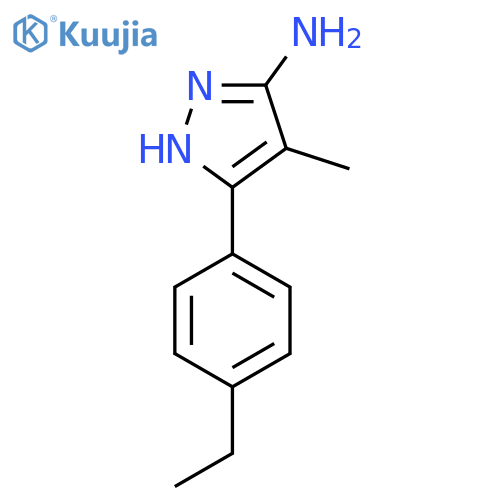 3-(4-ethylphenyl)-4-methyl-1H-pyrazol-5-amine structure