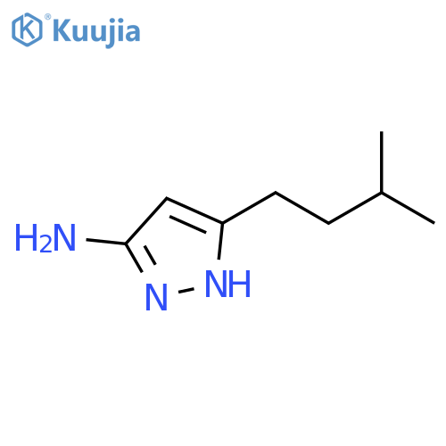 3-(3-methylbutyl)-1H-pyrazol-5-amine structure