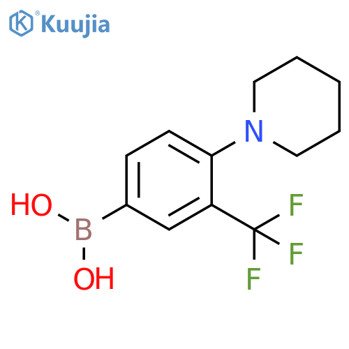 3-(piperidin-1-yl)-4-(trifluoromethyl)phenylboronic acid structure