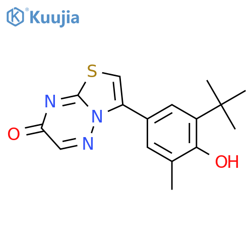 7H-Thiazolo[3,2-b][1,2,4]triazin-7-one,3-[3-(1,1-dimethylethyl)-4-hydroxy-5-methylphenyl]- structure