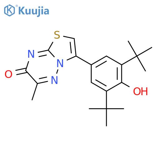 7H-Thiazolo[3,2-b][1,2,4]triazin-7-one,3-[3,5-bis(1,1-dimethylethyl)-4-hydroxyphenyl]-6-methyl- structure