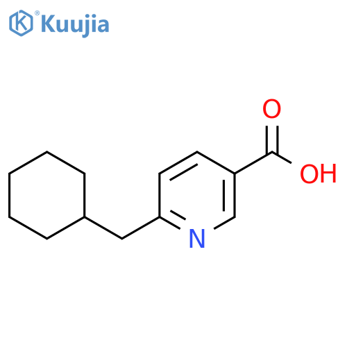 6-(cyclohexylmethyl)pyridine-3-carboxylic acid structure