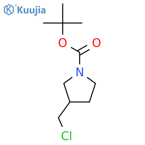 tert-butyl (3R)-3-(chloromethyl)pyrrolidine-1-carboxylate structure
