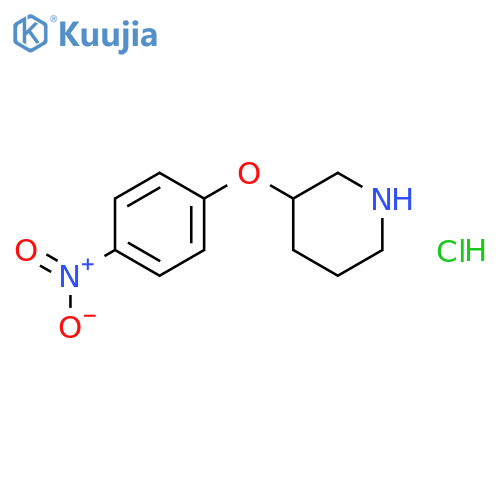 3-(4-Nitrophenoxy)piperidine hydrochloride structure