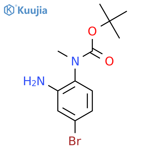 (2-Amino-4-bromo-phenyl)-methyl-carbamic acid tert-butyl ester structure
