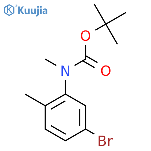 (5-Bromo-2-methyl-phenyl)-methyl-carbamic acid tert-butyl ester structure