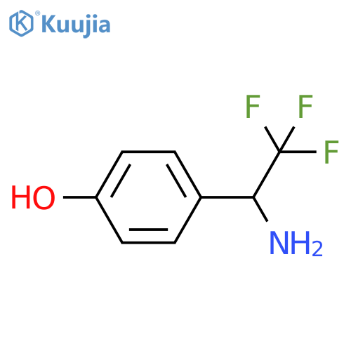(S)-4-(1-amino-2,2,2-trifluoro-ethyl)-phenol structure