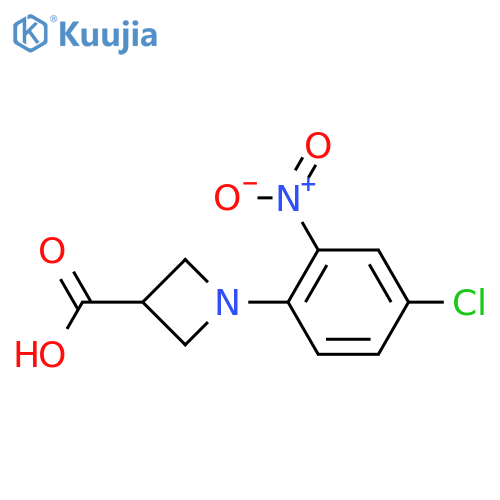 1-(4-Chloro-2-nitro-phenyl)-azetidine-3-carboxylic acid structure