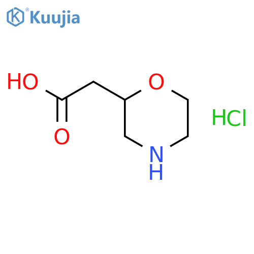 2-Morpholineacetic acid HCl structure