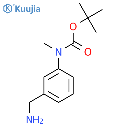 (3-Aminomethyl-phenyl)-methyl-carbamic acid tert-butyl ester structure