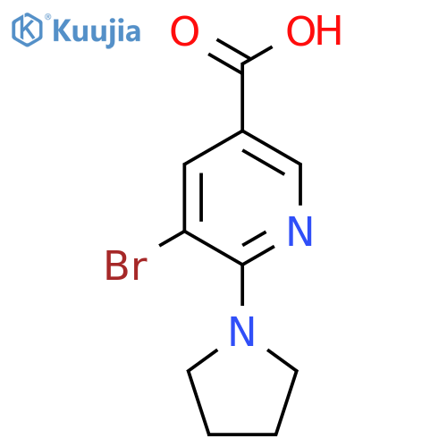 5-Bromo-6-pyrrolidin-1-YL-nicotinic acid structure