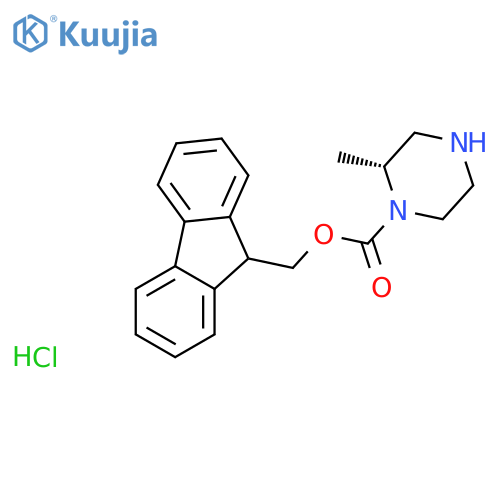 (R)-1-n-fmoc-2-methyl-piperazine hydrochloride structure
