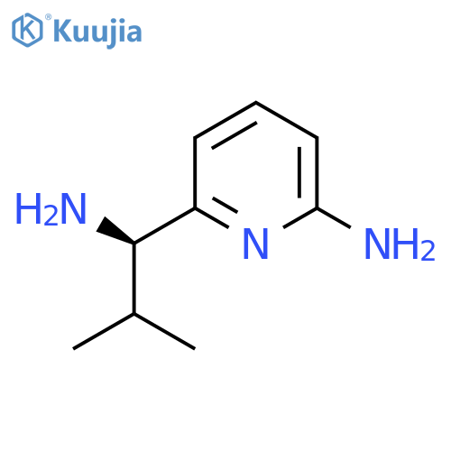 (R)-6-(1-Amino-2-methyl-propyl)-pyridin-2-ylamine structure