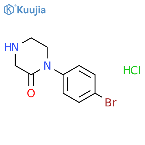 1-(4-BROMOPHENYL)PIPERAZIN-2-ONE HYDROCHLORIDE structure