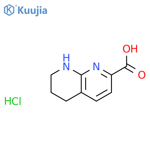 5,6,7,8-tetrahydro-1,8-naphthyridine-2-carboxylic acid hydrochloride structure