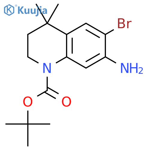 tert-Butyl 7-amino-6-bromo-4,4-dimethyl-3,4-dihydroquinoline-1(2H)-carboxylate structure