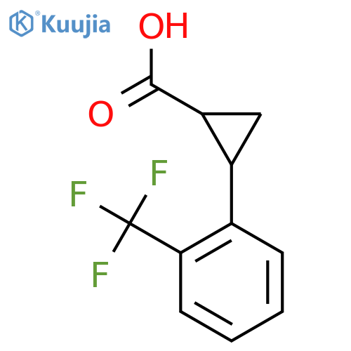 2-(2-(Trifluoromethyl)phenyl)cyclopropanecarboxylic Acid structure