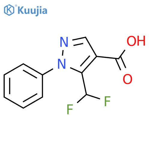 5-(difluoromethyl)-1-phenyl-1H-pyrazole-4-carboxylic acid structure