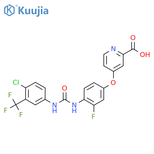 4-(4-(3-(4-Chloro-3-(trifluoromethyl)phenyl)ureido)-3-fluorophenoxy)picolinic Acid structure