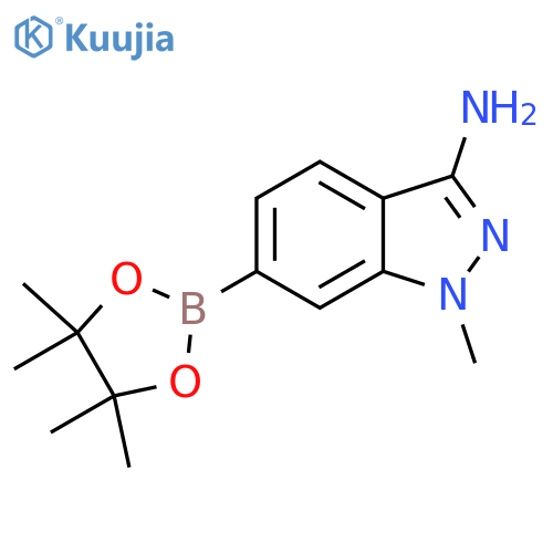 1-Methyl-6-(4,4,5,5-tetramethyl-1,3,2-dioxaborolan-2-yl)-1H-indazol-3-amine structure