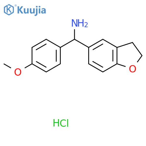 (2,3-dihydro-1-benzofuran-5-yl)(4-methoxyphenyl)methanamine hydrochloride structure