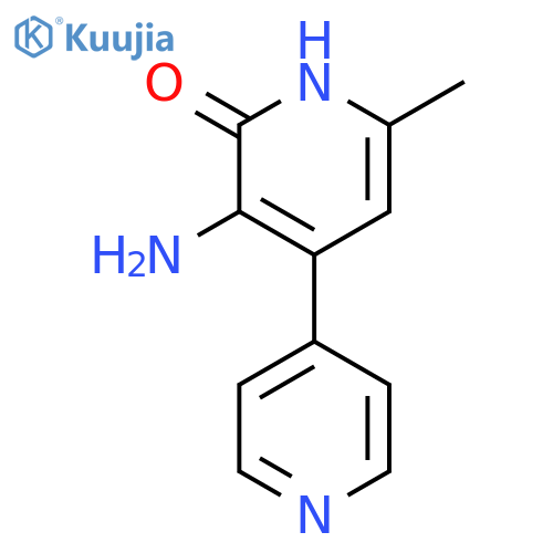 [4,4'-Bipyridin]-2(1H)-one, 3-amino-6-methyl- structure