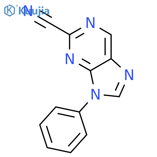 9H-Purine-2-carbonitrile, 9-phenyl- structure