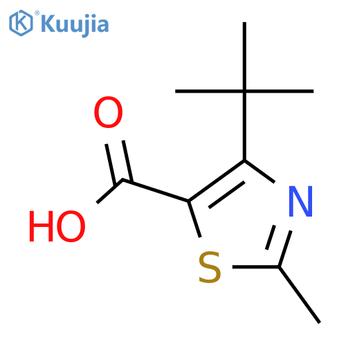 5-Thiazolecarboxylic acid, 4-(1,1-dimethylethyl)-2-methyl- structure