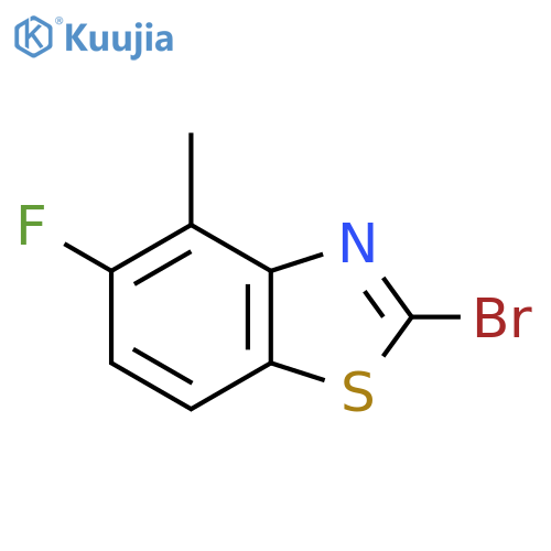 2-Bromo-5-fluoro-4-methyl-1,3-benzothiazole structure