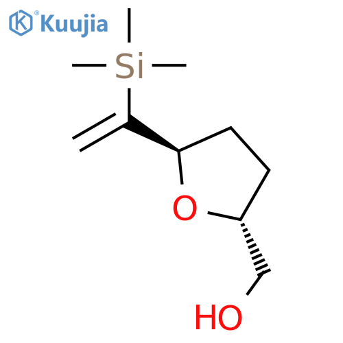 2-Furanmethanol, tetrahydro-5-[1-(trimethylsilyl)ethenyl]-, trans- structure