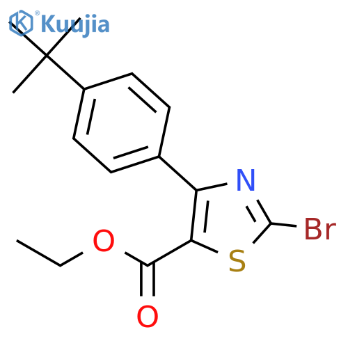 Ethyl 2-bromo-4-(4-(tert-butyl)phenyl)thiazole-5-carboxylate structure